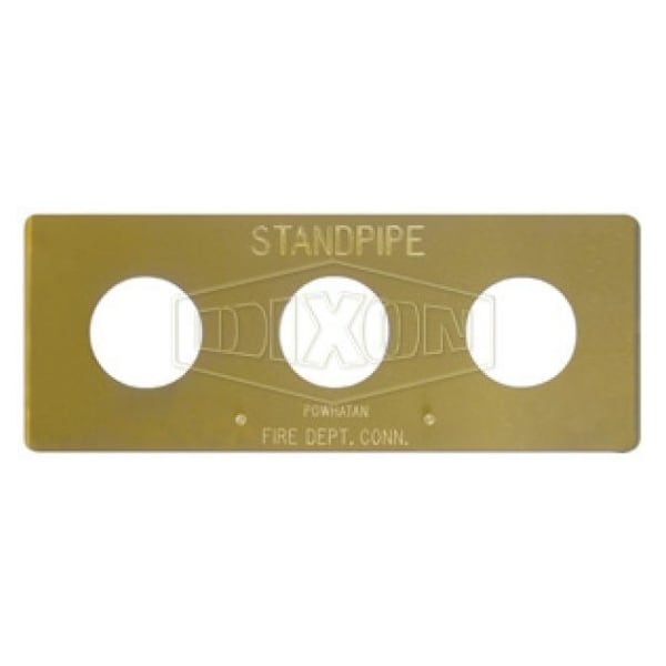 Dixon The Right Connection 24-393 Horizontal Mount Wall Plate, 3-5/8 in Nominal, Brass, Domestic WP3HAS-P - main